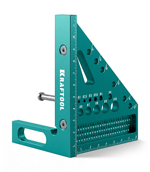 KRAFTOOL 3D Square, 7-в-1, высокоточный алюминиевый угольник (3446)