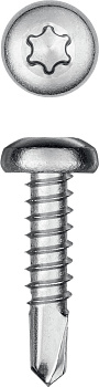 KRAFTOOL DS-P, 16 х 3.5 мм, А2, сверло, полукруглая головка, ТХ15, 1000 шт, саморез нержавеющий (300