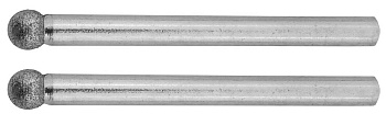 ЗУБР 2 шт, 4.0 x 3.2 x 38 мм, набор алмазных мини-шарошек (35922)