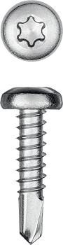 KRAFTOOL DS-P, 16 х 3.9 мм, А2, сверло, полукруглая головка, ТХ15, 1000 шт, саморез нержавеющий (300