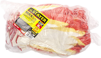 STAYER EXPERT-2, L-XL, х/б перчатки с двойным латексным обливом, повышенная износостойкость, 13 клас