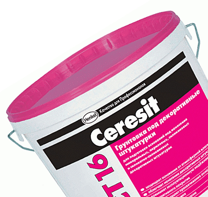 Грунтовка Ceresit CT 16/10 под декоративную штукатурку, 10л