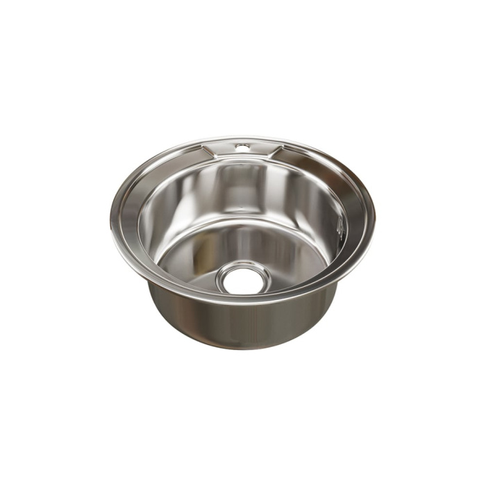 Мойка круг D-510 (0,8) глубина 18 см, выпуск 3"1/2, с сифоном MixLine