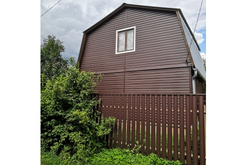 Штакетник М-образный В с прямым резом 0,45 Drap RAL 8017 шоколад (244708)