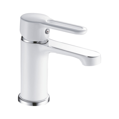 Смеситель для раковины, белый/хром, S8101F, SHEVANIK