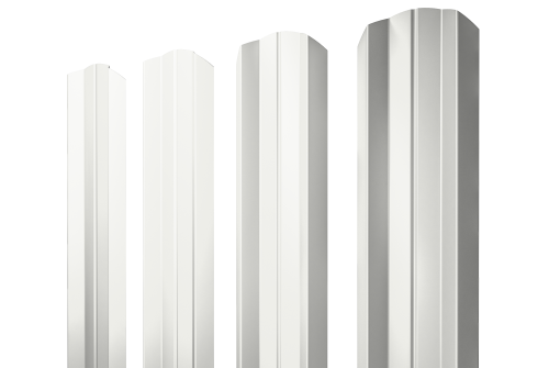 Штакетник М-образный А фигурный 0,5 Satin RAL 9003 сигнальный белый (175987)