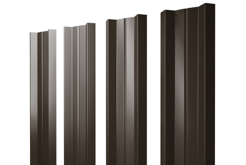 Штакетник М-образный А с прямым резом 0,5 Satin RR 32 темно-коричневый (175827)