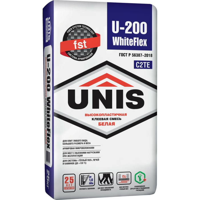 WHITEFLEX U-200 клей высокопластичный 25 кг