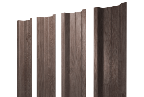 Штакетник П-образный В с прямым резом 0,45 Print Elite White Wood TwinColor (206287)