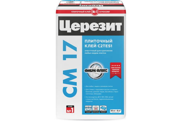 Клей плиточный Церезит СМ 17/25кг,792212
