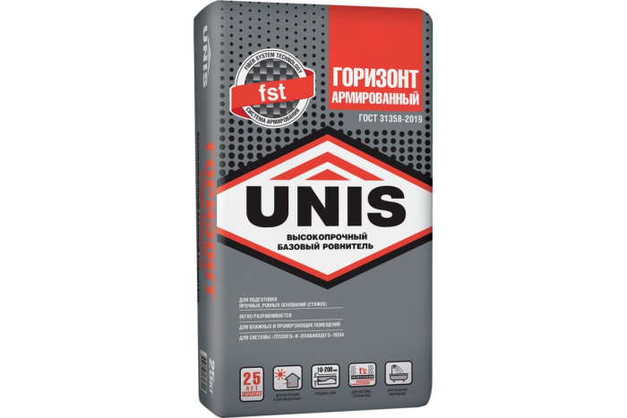 ГОРИЗОНТ армиров. стяжка для пола 25 кг