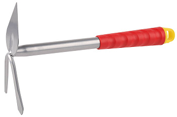 GRINDA 310 мм, 2 зубца, сердцевидное лезвие, стальная, коннекторная система, садовая мотыжка (8-4214