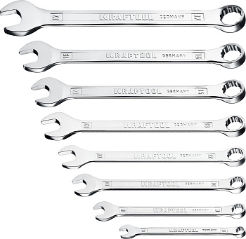 KRAFTOOL 8 шт, 8 - 19 мм, набор комбинированных гаечных ключей (27079-H8C)