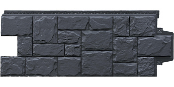 Фасадная панель Grand Line Крупный камень Classic графит