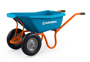 GRINDA GP-22, ударопрочный пластиковый кузов, 110 л, 220 кг, двухколесная, пневматические колеса, та