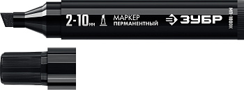 ЗУБР МП-1000К чёрный, 2-10 мм, клиновидный перманентный маркер (06333-2)