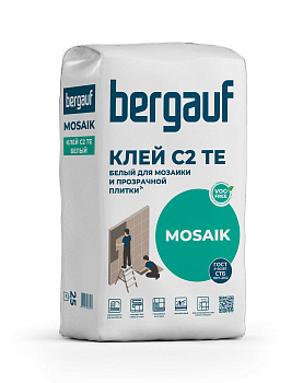 Клей белый для мозаики и прозрачной плитки Bergauf Mosaik 25 кг 211