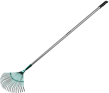 GRINDA PR-40 ALU, 440 х 250 х 1630 мм, 22 плоских зубца, алюминиевый черенок, веерные грабли, PROLin