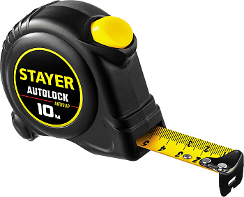 Рулетка с автостопом Stayer AutoLock 10м / 25мм 2-34126-10-25