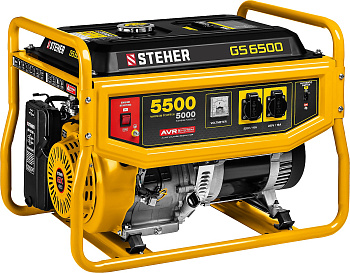 STEHER 5500 Вт, бензиновый генератор (GS-6500)