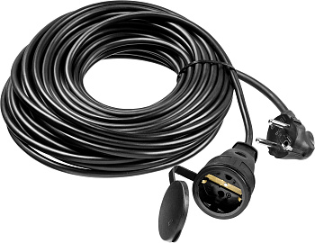 ЗУБР КГ-325-Ш, КГ, 3 х 2.5 мм2, 20 м, IP44, 4000 Вт, силовой удлинитель-шнур, Профессионал (55017-20