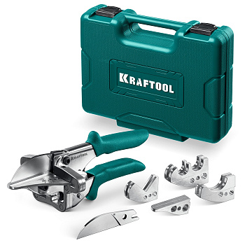 KRAFTOOL MC-12, Угловые ножницы с набором матриц для различных профилей из пластика и резины (23372-