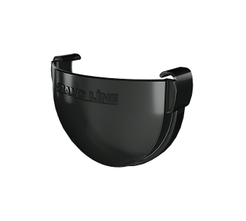 Заглушка желоба Дизайн 135мм ПВХ Grand Line RAL 9005 черный