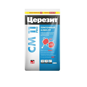 Клей плиточный Церезит СМ 11 PRO для керамогранита и керамической плитки, 5кг