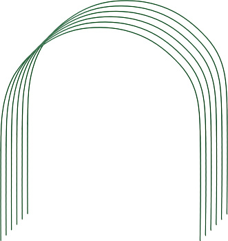 GRINDA 2.2 м, стальные, проволочные, 6 шт, дуги для парника (422311-85-90)