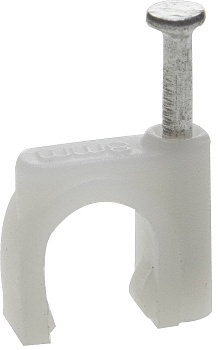 ЗУБР СД-К, 10 мм, 40 шт, круглая скоба-держатель с оцинкованным гвоздем, Профессионал (45111-10)