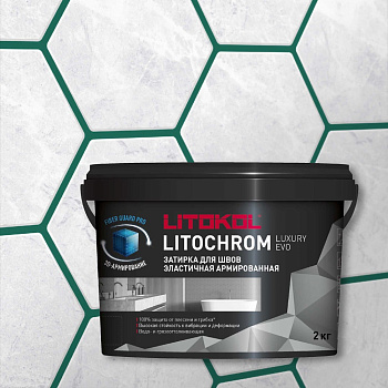 Затирочная смесь LITOKOL LITOCHROM LUXURY EVO LLE 390 малахит 2 кг 500650002