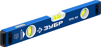 Усиленный уровень ЗУБР Профессионал 400 мм, с зеркальным глазком 34590-040