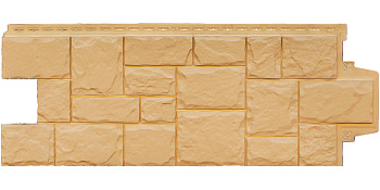 Фасадная панель Grand Line Крупный камень Classic песочный