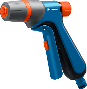 GRINDA F-R, курок спереди, двухкомпонентный, плавная регулировка напора, поливочный пистолет, PROLin