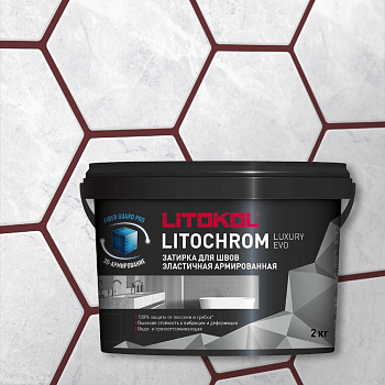 Затирочная смесь LITOKOL LITOCHROM LUXURY EVO LLE 335 гранатовый 2 кг 500540002