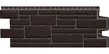 Фасадная панель Grand Line Камелот Design шоколадный со швом RAL 7006