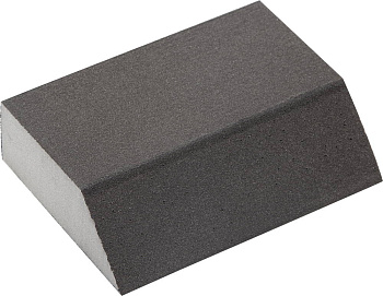 ЗУБР Р320, 100 х 68 х 42 х 26 мм, водостойкая, четырехсторонняя угловая шлифовальная губка (35613-32