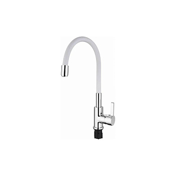 Смеситель для кухни ESKO Coral с R-изливом, белый CL519W