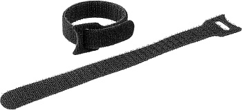 ЗУБР ВЕЛЬКРО, 16 x 210 мм, нейлон РА66, 10 шт, черные, кабельные стяжки-липучки, Профессионал (30932