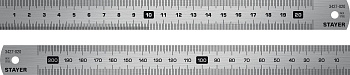 STAYER длина 0.2 м, нержавеющая линейка, Professional (3427-020)