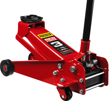 STAYER F-30 RED FORCE, 3 т, 130 - 350 мм, подкатной домкрат с высоким подъемом для СТО, Professional