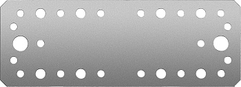 ЗУБР КП-2.5, 180 x 65 x 2.5 мм, цинк, крепежная пластина (31023-180)