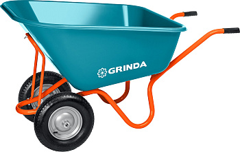 GRINDA GP-1, кузов увеличенного объема 260 л, г/п 120 кг, ударопрочный пластик, тачка садовая PROLin