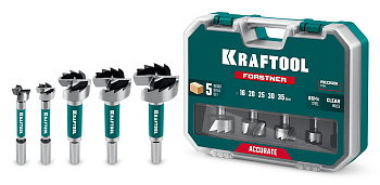 KRAFTOOL FORSTNER 5шт (d16-35 мм), набор cверл Форстнера (29950-H5)