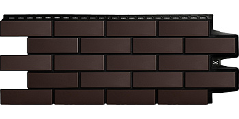 Фасадная панель Grand Line Клинкерный кирпич Design шоколадный со швом RAL 9005