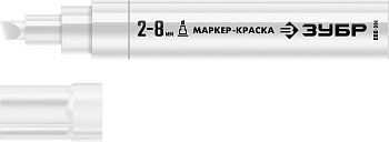 ЗУБР МК-800 белый, 2-8 мм клиновидный маркер-краска (06327-8)