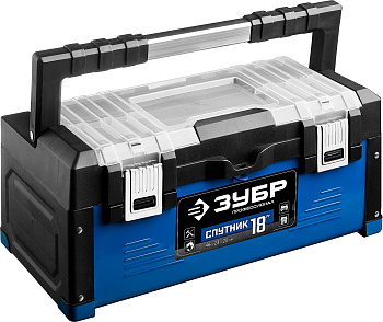 Металлический ящик для инструмента ЗУБР "СПУТНИК-18" Профессионал 38153-18