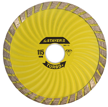 STAYER Turbo-Plus, 105 мм, (22.2 мм, 7 х 2.6 мм), сегментированный алмазный диск (3663-105)