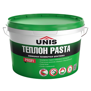Полимерная шпатлевка UNIS Pasta Теплон готовая, 15 кг 11606721 4607005184894