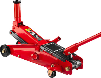STAYER R-55 RED FORCE, 3 т, 155 - 545 мм, подкатной домкрат с высоким подъемом, Professional (43157-